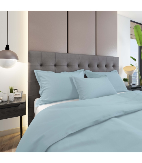 Premium Sateen Bedding Set „Ice blue“. Satin bedding sets