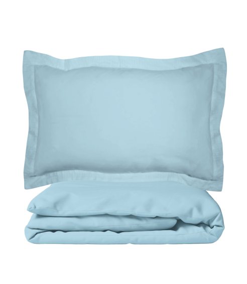 Premium Sateen Bedding Set „Ice blue“. Satin bedding sets