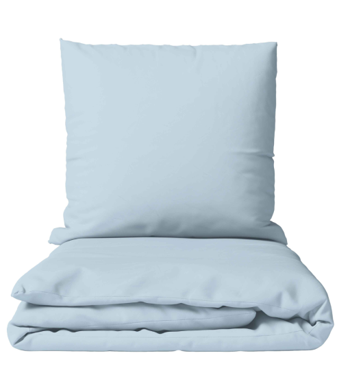 Premium Sateen Bedding Set „Light blue glow“. Satin bedding sets