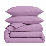 Premium Sateen Bedding Set „Lilac Sateen“. Bedding sets 135x200, 140x200 cm, 200x200 cm, 200x220 cm. Light purple solid-colour bedding set with two pillowcases. Premium Sateen Bedding Set „Lilac Sateen“. Bedding sets 135x200, 140x200 cm, 200x200 cm, 200x220 cm. Light purple solid-colour bedding set with two pillowcases.