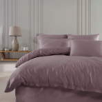 Premium Sateen Bedding Set „Lilac“. Bedding sets 135x200, 140x200 cm, 200x200 cm, 200x220 cm. Bettwäsche in sattem dunklem lila, die jedem schlafzimmer einen hauch von eleganz und wärme verleiht.