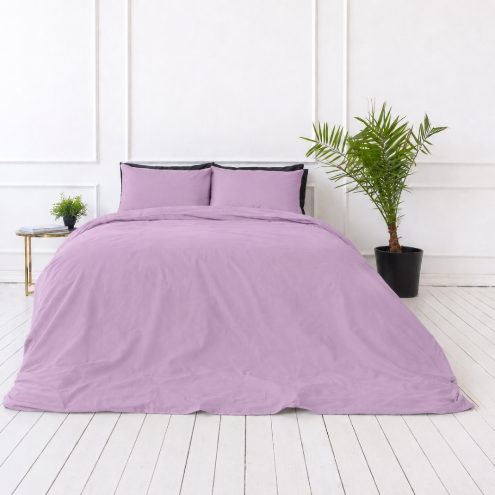 Premium Sateen Bedding Set „Lilac Sateen“. Bedding sets 135x200, 140x200 cm, 200x200 cm, 200x220 cm. Solid lavender bedding set with an elegant and refined appearance. Premium Sateen Bedding Set „Lilac Sateen“. Bedding sets 135x200, 140x200 cm, 200x200 cm, 200x220 cm. Solid lavender bedding set with an elegant and refined appearance.