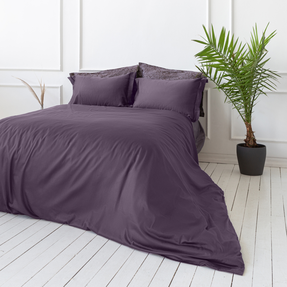 Premium Sateen Bedding Set „Mauve“. Bedding sets 200x220, 140x200 cm, 200x200 cm, 200x220 cm, 220x240 cm