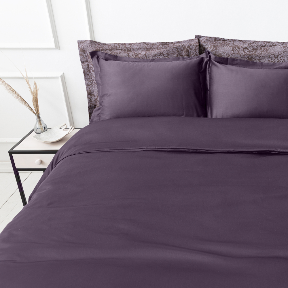Premium Sateen Bedding Set „Mauve“. Bedding sets 200x220, 140x200 cm, 200x200 cm, 200x220 cm, 220x240 cm