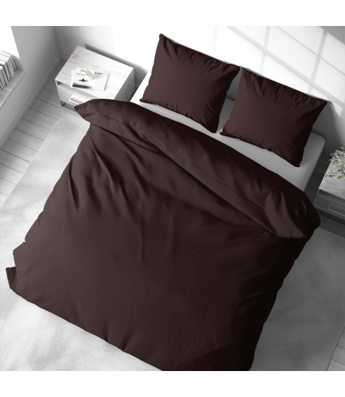 Premium Sateen Bedding Set „Chesnut glow“. Satin bedding sets