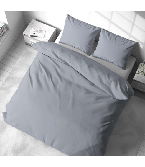 Premium Sateen Bedding Set „Moon Grey Satin“. Satin bedding sets