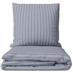 Premium Sateen Bedding Set „Moon Grey Stripe Satin“. Bedding sets 150x200, 140x200 cm, 150x200 cm, 160x200 cm, 180x200 cm, 200x200 cm, 200x220 cm. Light grey striped bedding set