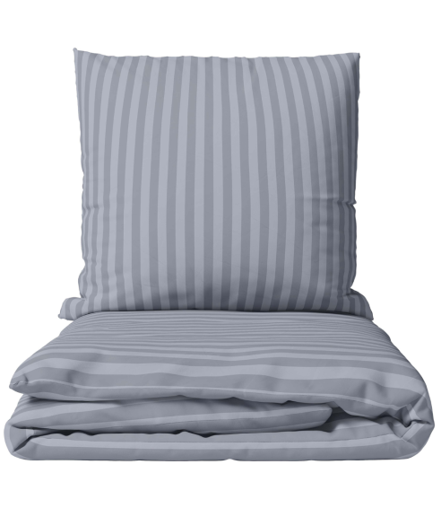 Premium Sateen Bedding Set „Moon Grey Stripe Satin“. Satin bedding sets
