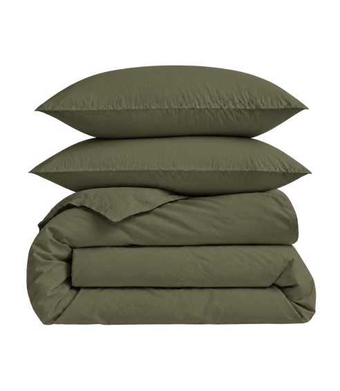 Premium Sateen Bedding Set „Moss Green sateen“. Satin bedding sets