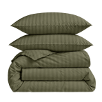 Premium Sateen Bedding Set „Moss Green Stripe Sateen“. Mako cotton sateen bedding, 140x200 cm, 150x200 cm, 160x200 cm, 180x200 cm, 200x200 cm, 200x220 cm, 220x240 cm. Olive green striped bedding set Premium Sateen Bedding Set „Moss Green Stripe Sateen“. Mako cotton sateen bedding, 140x200 cm, 150x200 cm, 160x200 cm, 180x200 cm, 200x200 cm, 200x220 cm, 220x240 cm. Olive green striped bedding set