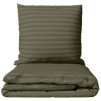 Premium Sateen Bedding Set „Moss Green Stripe Satin“. Bedding sets 150x200, 140x200 cm, 150x200 cm, 160x200 cm, 180x200 cm, 200x200 cm, 200x220 cm. Olive green striped bedding set