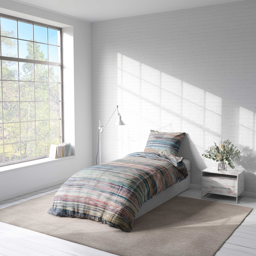 Premium Sateen Bedding Set „Painting“. Patterned bedding sets, 135x200 cm