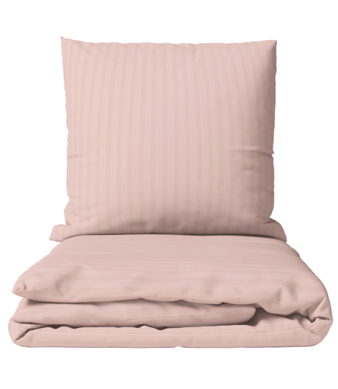 Premium Sateen Bedding Set „Peachy Stripe Satin“. Satin bedding sets
