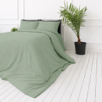 Premium Sateen Bedding Set „Pistachio Stripe Sateen“. Bedding sets 150x200, 140x200 cm, 150x200 cm, 160x200 cm, 180x200 cm, 200x200 cm, 200x220 cm, 220x240 cm. Light green bedding set with elegant stripes Premium Sateen Bedding Set „Pistachio Stripe Sateen“. Bedding sets 150x200, 140x200 cm, 150x200 cm, 160x200 cm, 180x200 cm, 200x200 cm, 200x220 cm, 220x240 cm. Light green bedding set with elegant stripes