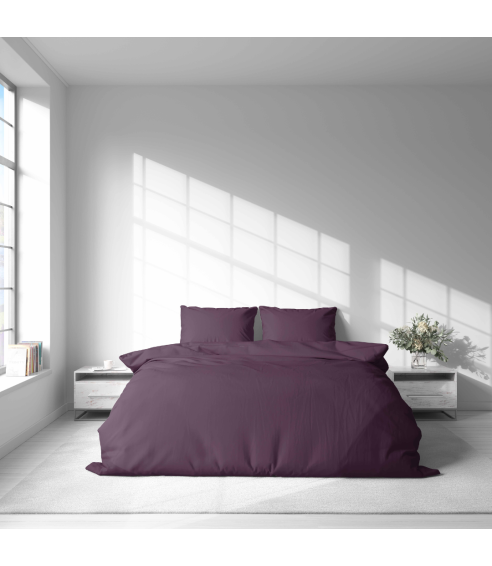 Premium Sateen Bedding Set „Plum glow“. Satin bedding sets