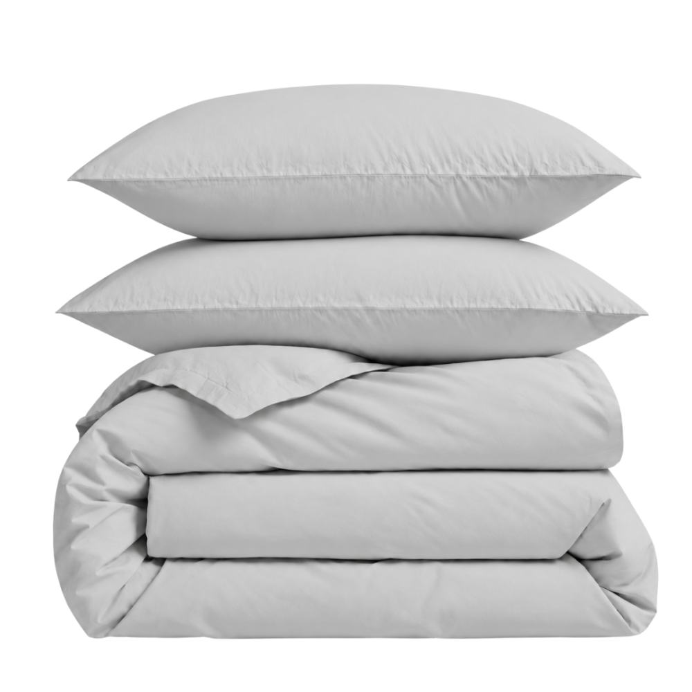 Premium Sateen Bedding Set „Silvara“. Mako cotton sateen bedding, 140x200 cm, 150x200 cm, 160x200 cm, 180x200 cm, 200x200 cm, 200x220 cm, 220x240 cm. Light grey solid color minimalist bedding set Premium Sateen Bedding Set „Silvara“. Mako cotton sateen bedding, 140x200 cm, 150x200 cm, 160x200 cm, 180x200 cm, 200x200 cm, 200x220 cm, 220x240 cm. Light grey solid color minimalist bedding set