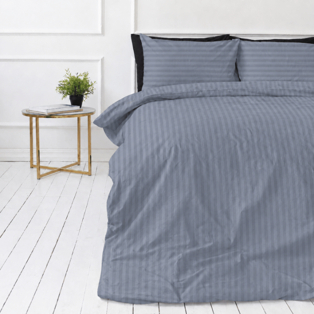 Premium Sateen Bedding Set „Tradewinds Stripe Sateen“. Mako cotton sateen bedding, 140x200 cm, 150x200 cm, 160x200 cm, 180x200 cm, 200x200 cm, 200x220 cm, 220x240 cm