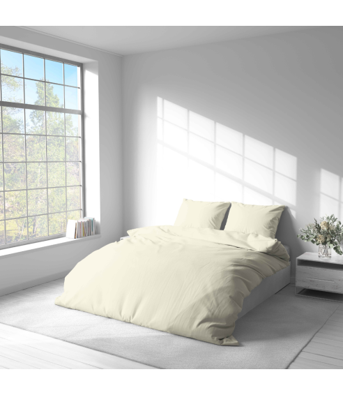 Premium Sateen Bedding Set „Vanilla glow“. Satin bedding sets