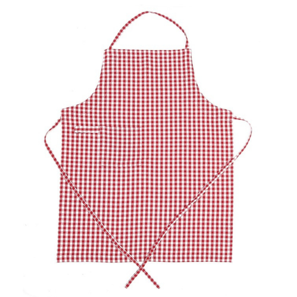 Apron „Ulla apron“. Aprons. Red and white checked apron with classic small gingham pattern Apron „Ulla apron“. Aprons. Red and white checked apron with classic small gingham pattern