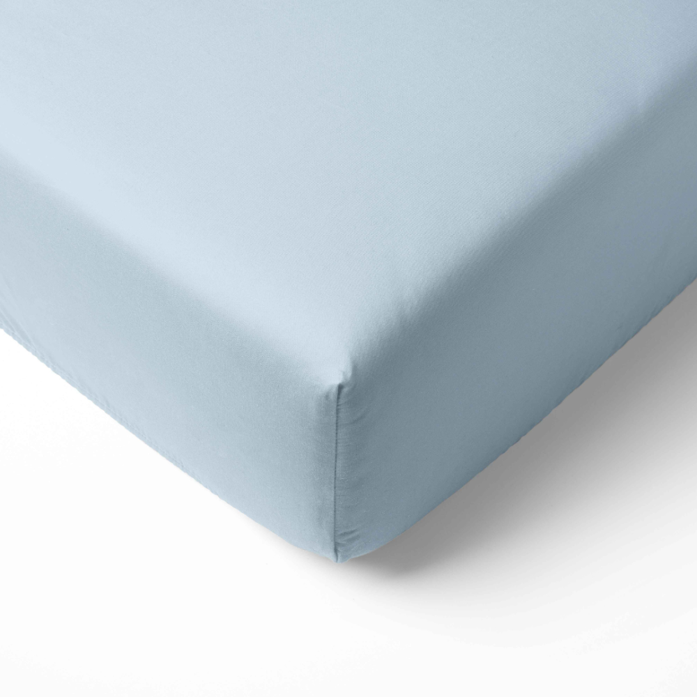 Satin Bed Sheet „Light blue glow“, 150x220 cm, 200x220 cm, 220x240 cm