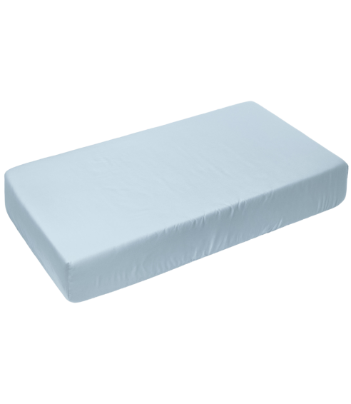 Satin Bed Sheet „Light blue glow“. Flat sheets