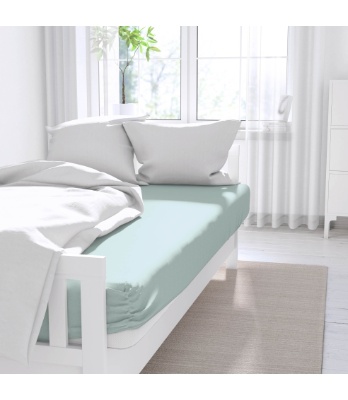 Satin Bed Sheet „Mint“. Flat sheets
