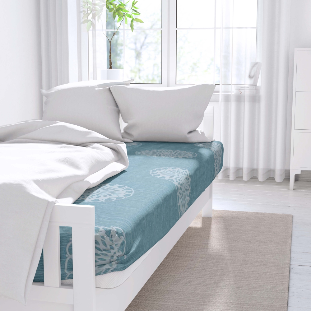 Satin Bed Sheet „Medallions“, 150x220 cm, 180x220 cm, 200x230 cm