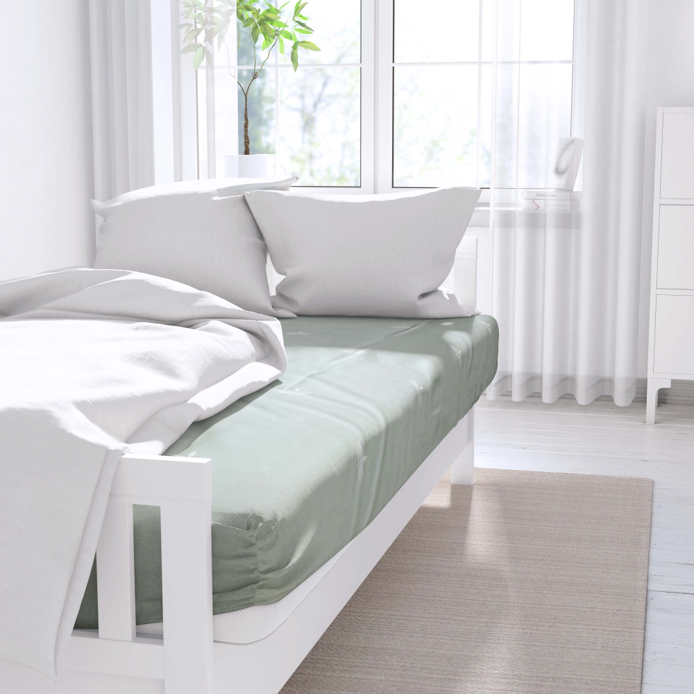 Satin Bed Sheet „Tuliplace“, 150x220 cm, 180x220 cm, 200x230 cm