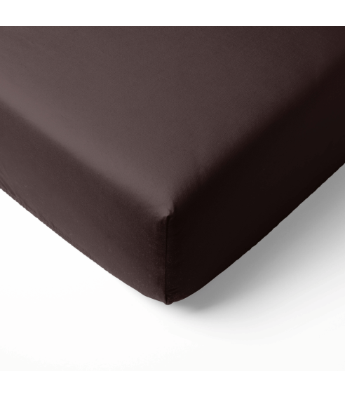 Satin Fitted Sheet „Brown Sateen“. Fitted sheets 90x200