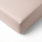 Satin Fitted Sheet „Classic Coffee Sateen“. Fitted sheets 160x200, 90x200 cm, 140x200 cm, 160x200 cm, 180x200 cm. Pinkish beige fitted sheet in a soft pastel shade.