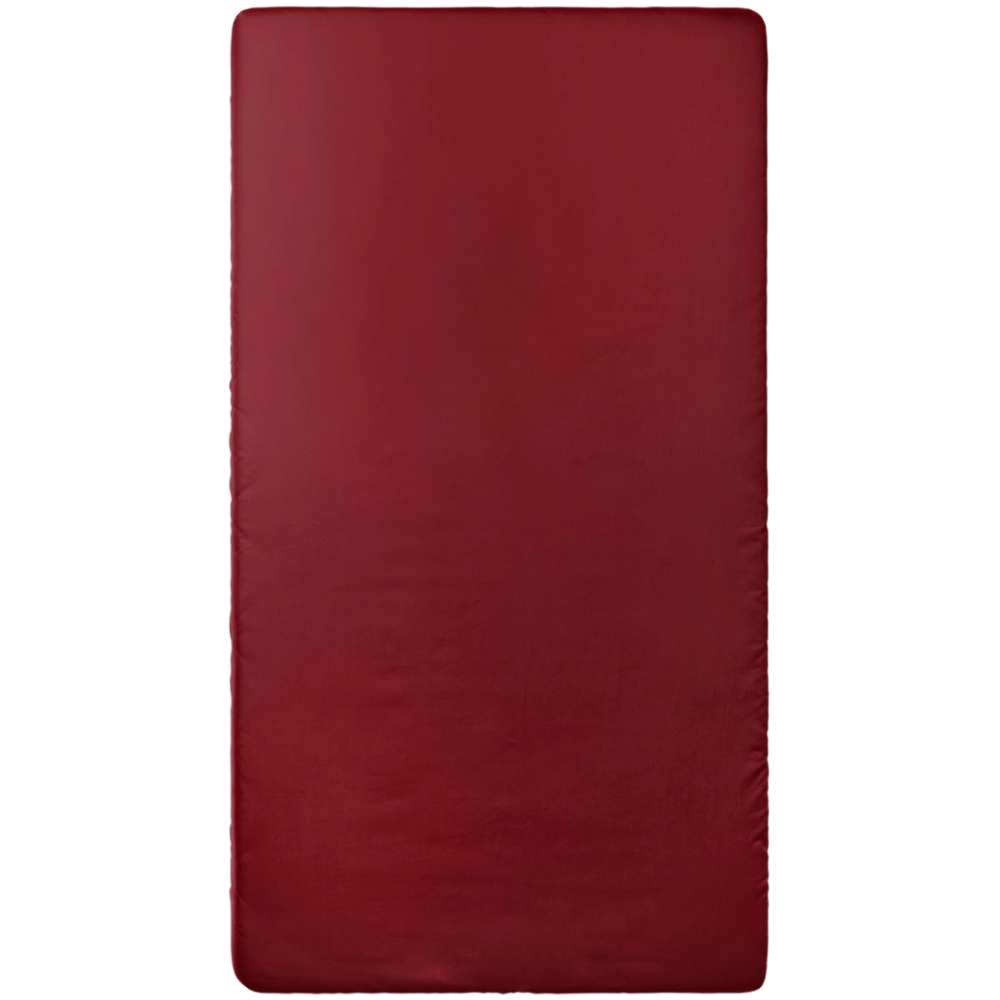 Satin Fitted Sheet „Sun-dried Tomato Sateen“. Fitted sheets 160x200, 90x200 cm, 140x200 cm, 160x200 cm, 180x200 cm. Fitted sheet in a rich red shade without decorative motifs.