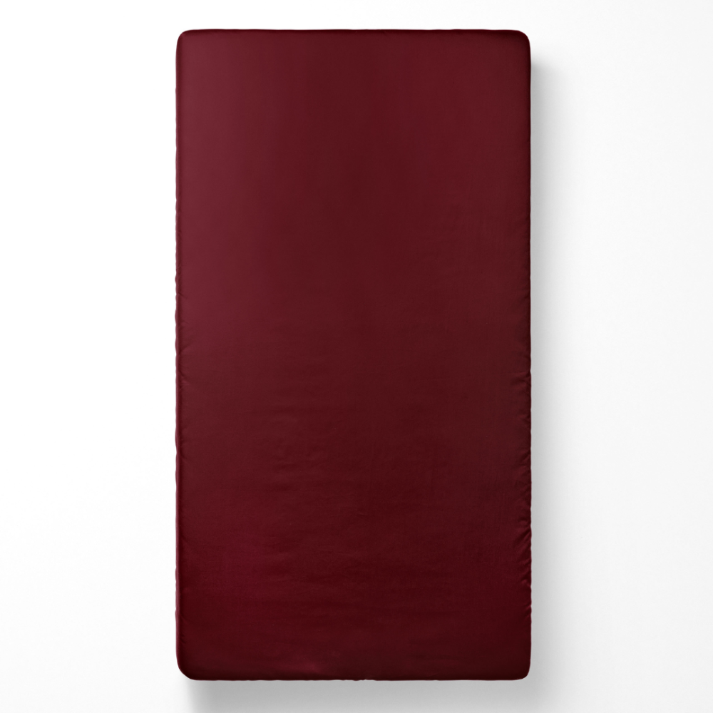 Satin fitted sheet "Maroon". Fitted sheets 160x200, 90x200 cm, 140x200 cm, 160x200 cm, 180x200 cm
