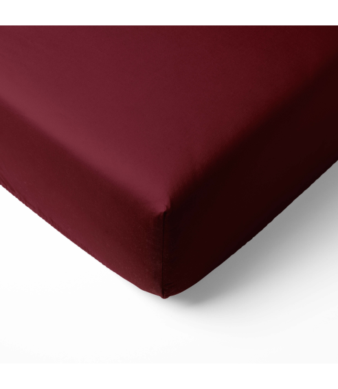 Satin fitted sheet "Maroon". Fitted sheets 90x200