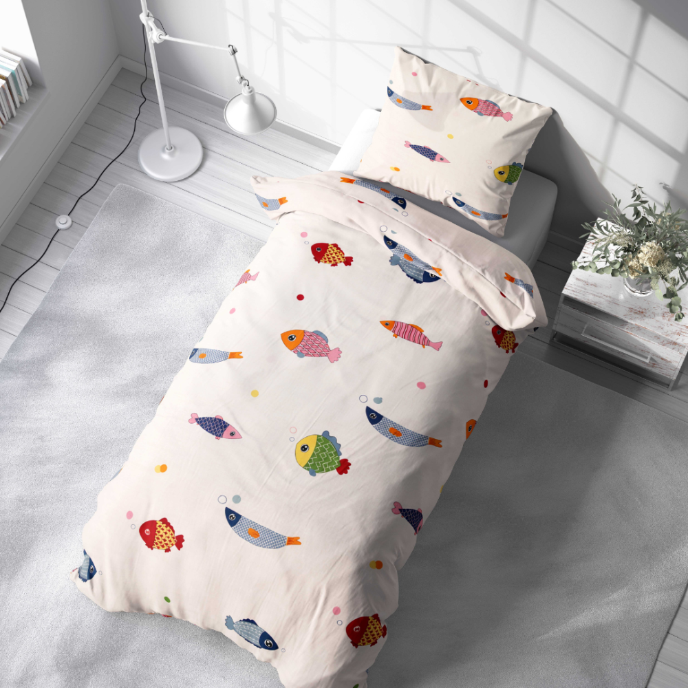 Satin pillowcase “Fish wish”