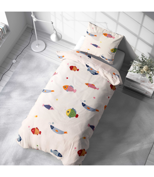 Satin pillowcase “Fish wish”. Pillowcases 50x70