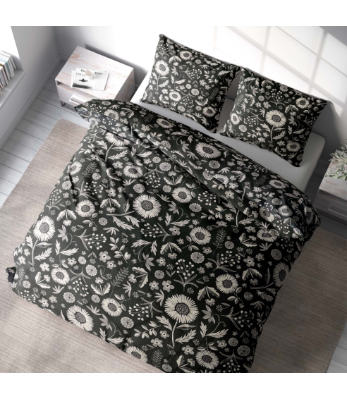 Satin pillowcase “Night Flowers”. Pillowcases 70x80