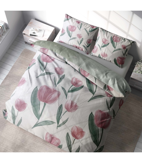 Satin pillowcase “Tuliplace”. Pillowcases 70x80