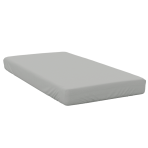 Satin flat sheet "Rocky", 200x230 cm. Light grey satin bedsheet without elastic, smoothly covering the mattress.