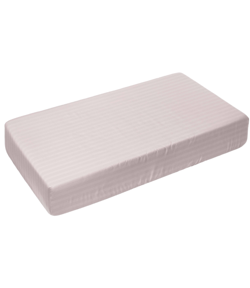 Satin Bed Sheet „Seashell Pink Stripe Satin flat sheet“. Flat sheets