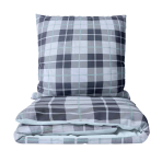 Premium Sateen Bedding Set „Blue Squares“. Blue bedding sets, 200x200 cm