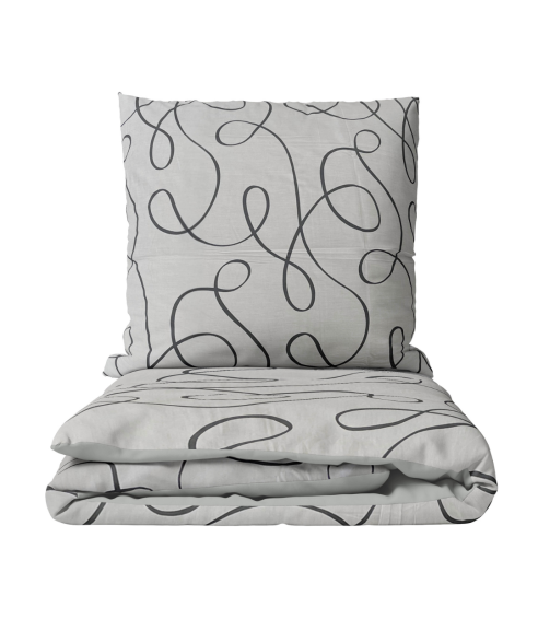 Premium Sateen Bedding Set „Calligraphy“. Satin bedding sets