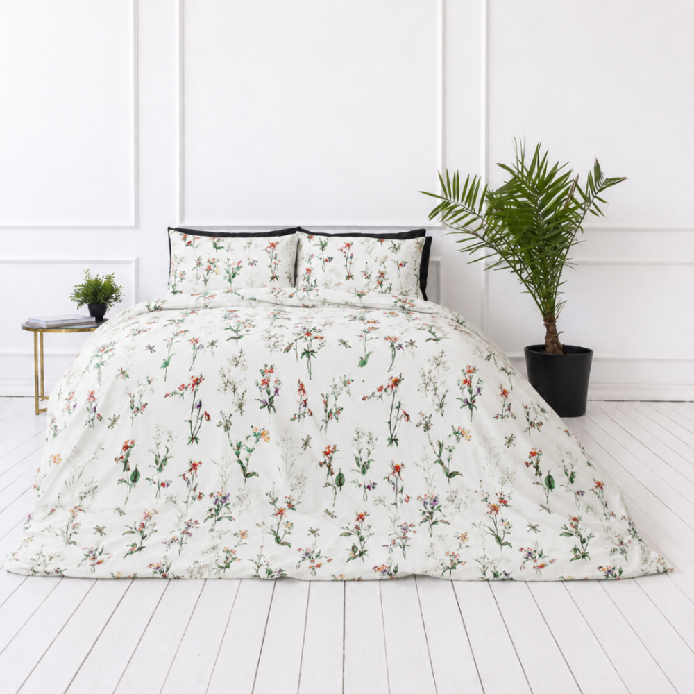 Sateen Bedding Set „Caroline“. Bedding sets 155x200, 140x200 cm, 150x200 cm, 160x200 cm, 180x200 cm, 200x200 cm, 200x220 cm