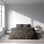 Premium Sateen Bedding Set „Comforts“. Bedding sets with plants, 140x200 cm, 150x200 cm, 160x200 cm, 180x200 cm, 200x200 cm, 200x220 cm