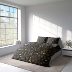 Premium Sateen Bedding Set „Comforts“. Bedding sets with plants, 140x200 cm, 150x200 cm, 160x200 cm, 180x200 cm, 200x200 cm, 200x220 cm