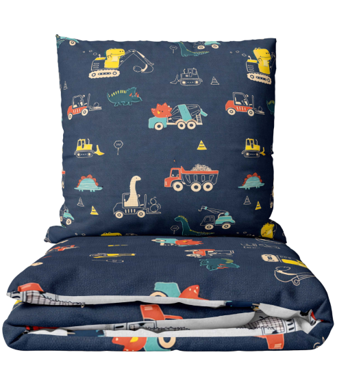 Premium Sateen Bedding Set „Dinoscape“. Satin bedding sets