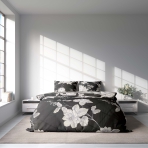 Premium Sateen Bedding Set „Embrace“. Bedding sets with plants, 200x200 cm