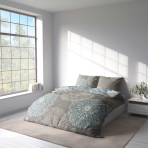 Sateen Bedding Set „Medallions“. Bedding sets 155x200, 140x200 cm, 150x200 cm, 160x200 cm, 180x200 cm, 200x200 cm, 200x220 cm