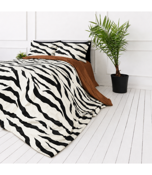 Sateen Bedding Set „Exotic Zebra“. Satin bedding sets