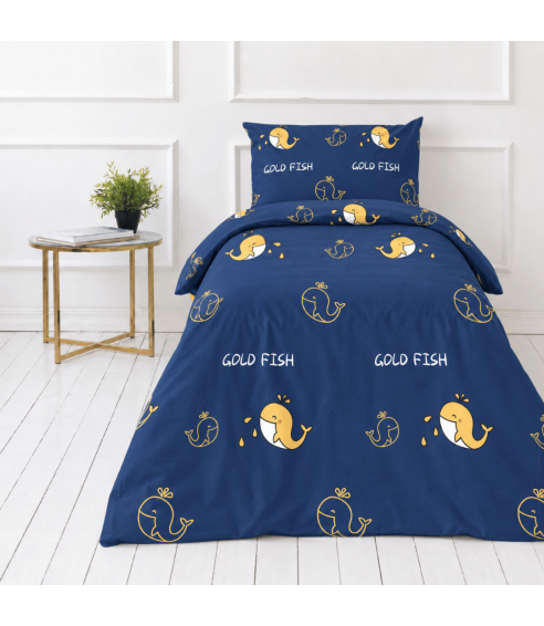 Premium Sateen Bedding Set „Gold Fish“. Satin bedding sets