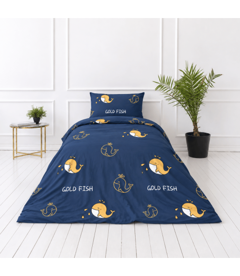 Premium Sateen Bedding Set „Gold Fish“. Satin bedding sets